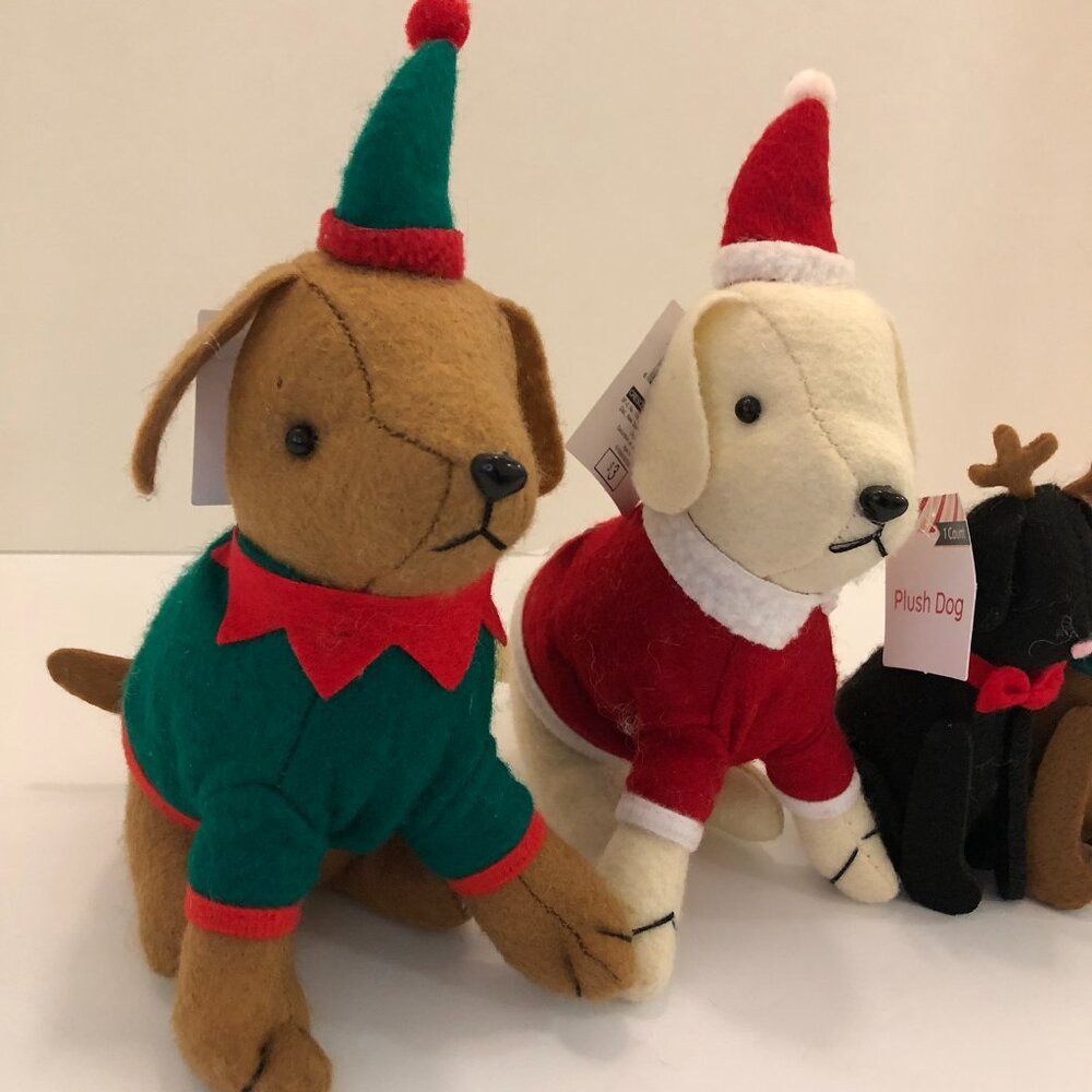 Target Bullseye Playground Christmas Holiday Felt Plush Dogs - Picture 2 of 16